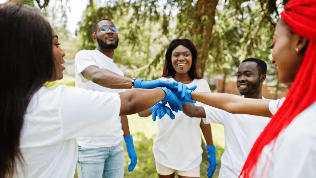 Peer Educators working with youth on HIV prevention in South Africa