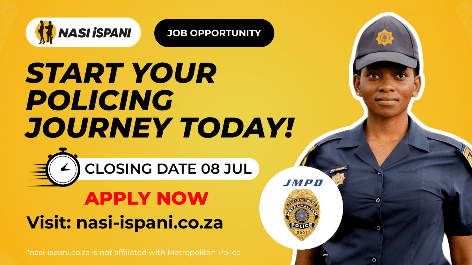 JMPD Trainee Programme 2025 | NASI-Ispani | Job opportunity